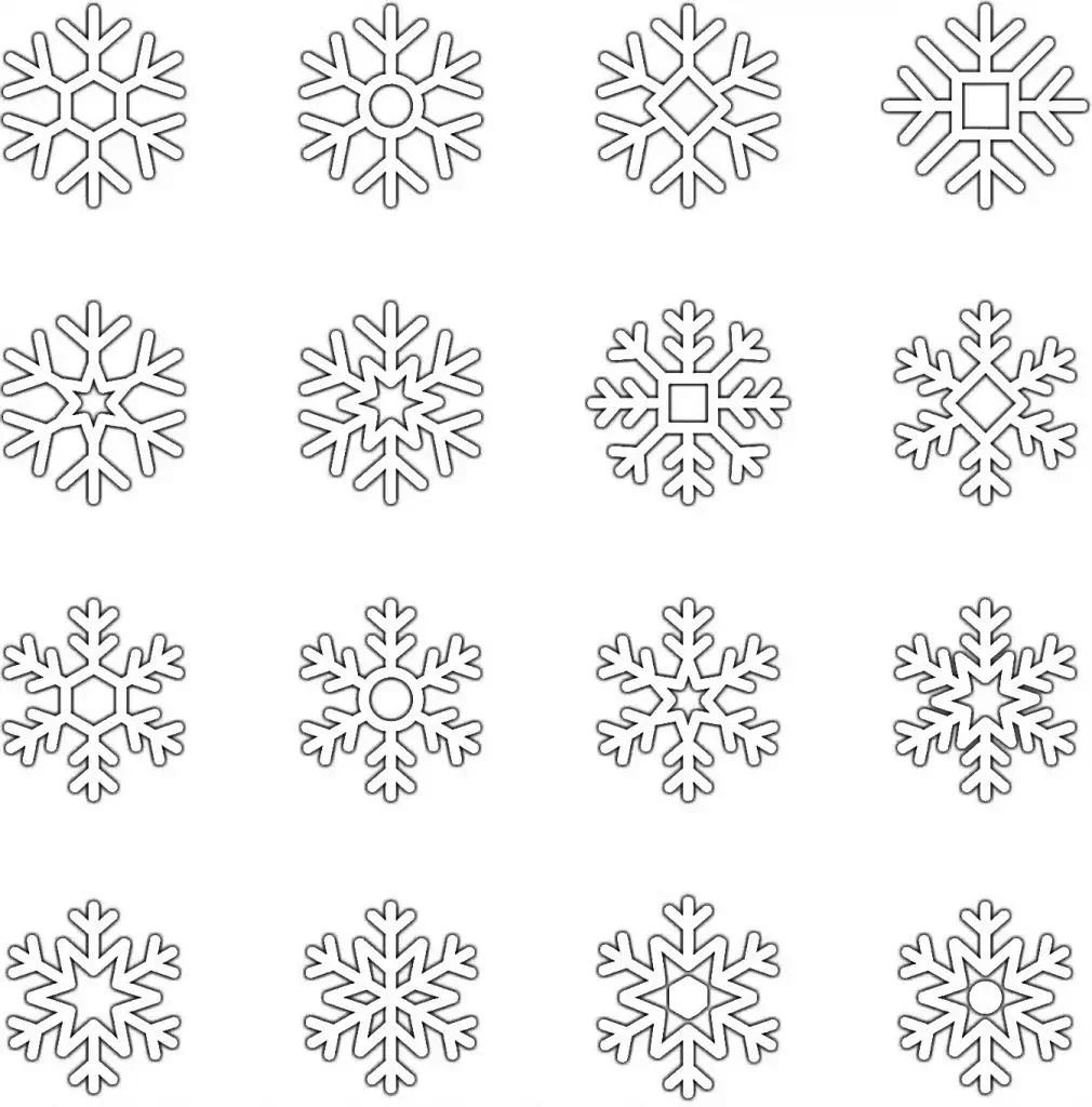 Dibujos de copos de nieve colorear