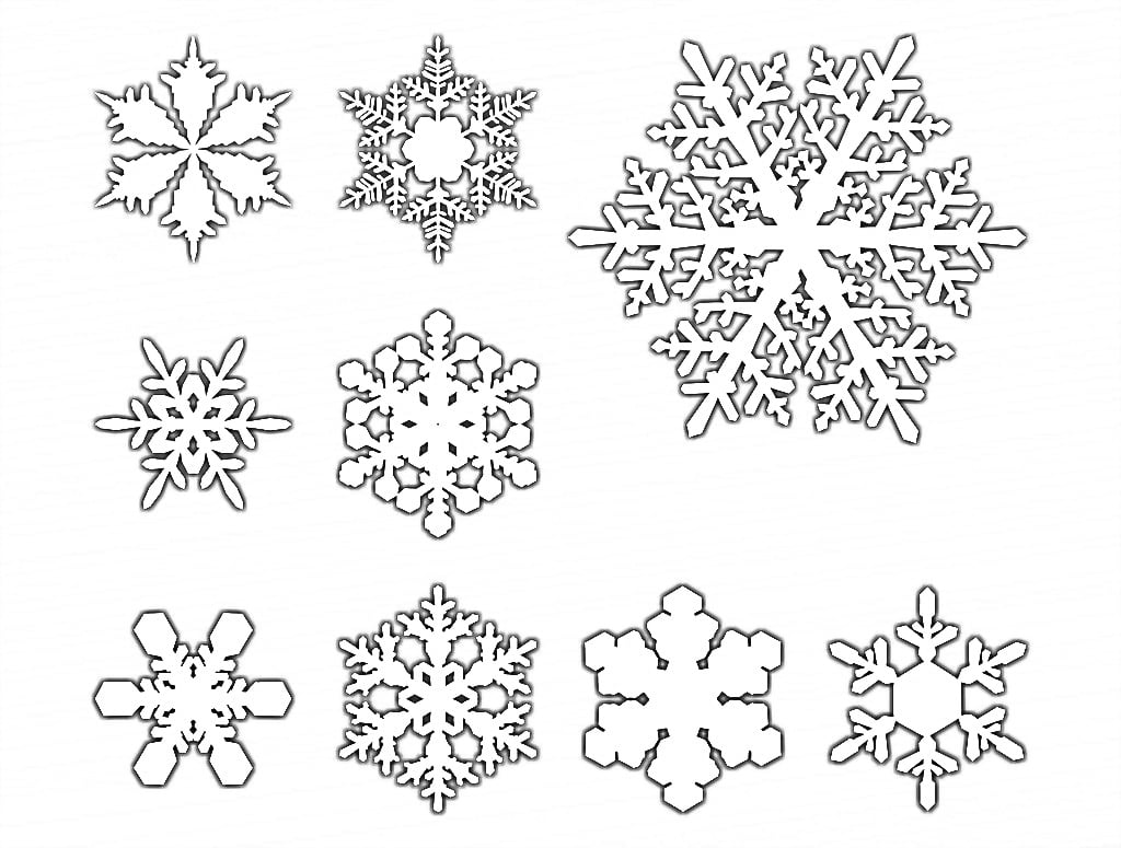 dibujos de copos de nieve