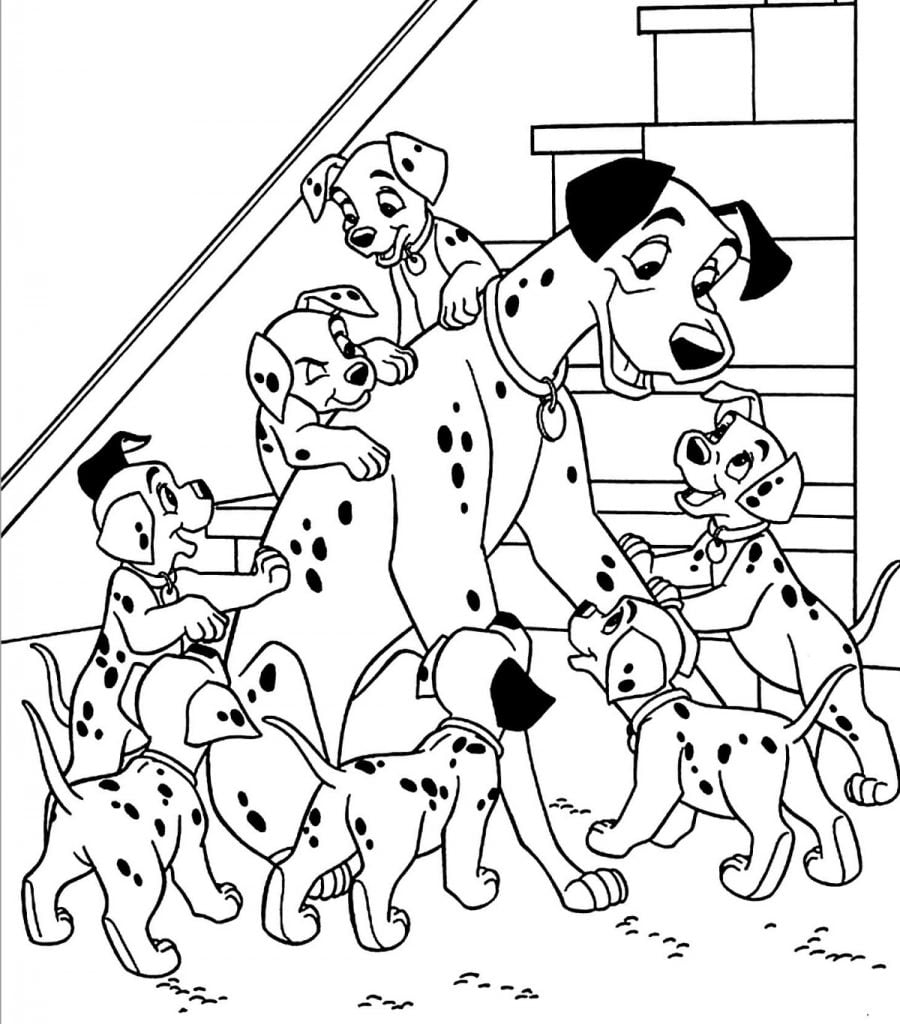 101 chiens dalmatiens coloriage