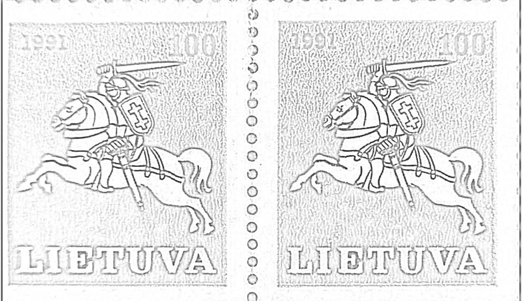 1991 Litauisk frimerke med hundre klør