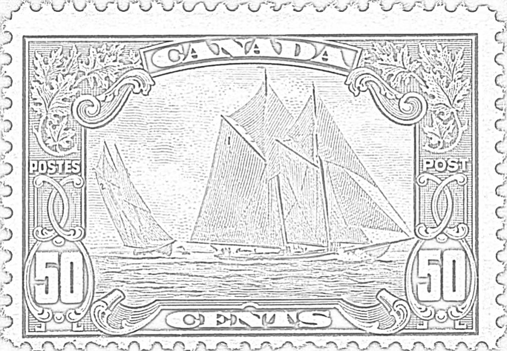 Canada 50c stamp para sa pagkukulay