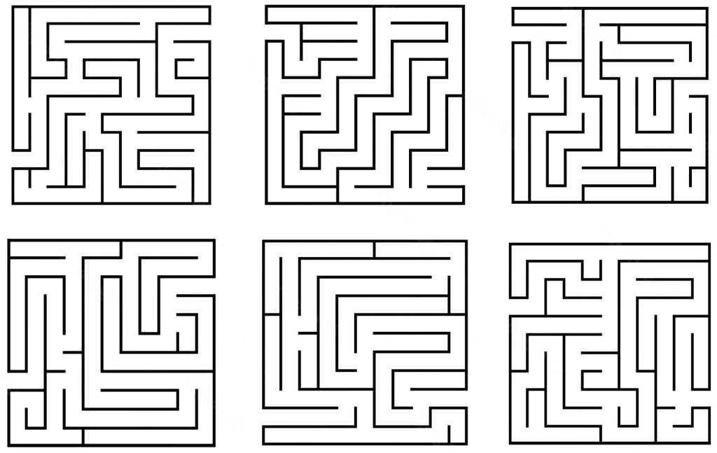 6 labirintai vaikams