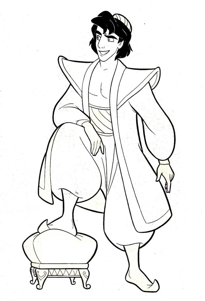 Aladinas spalvinti aladdin coloring