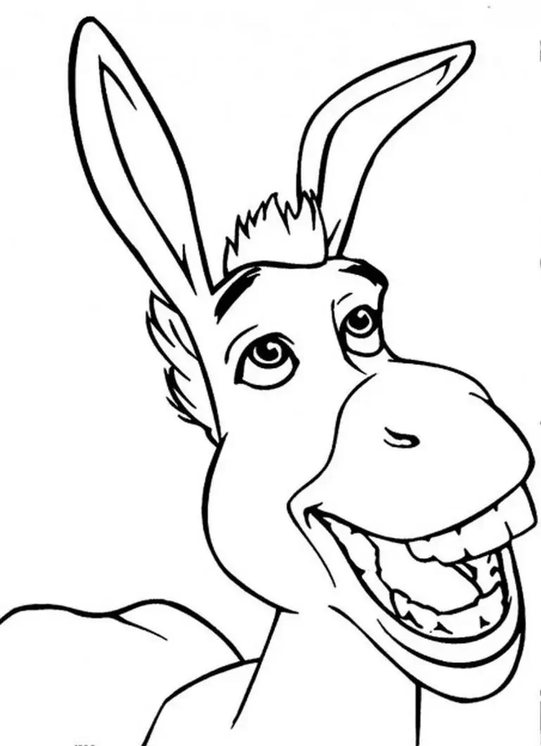 Dibujo de burro para colorear
