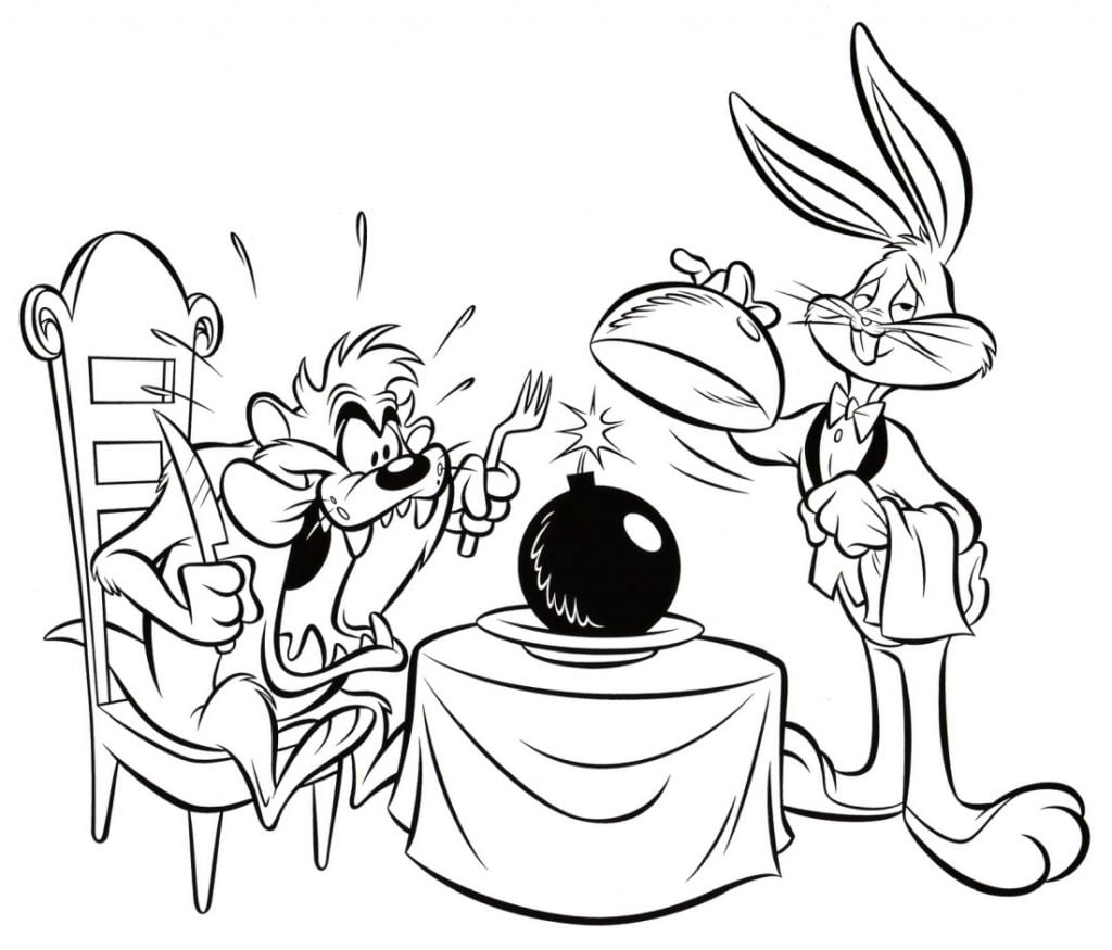 Bugs Bunny Bomb pobarvanka