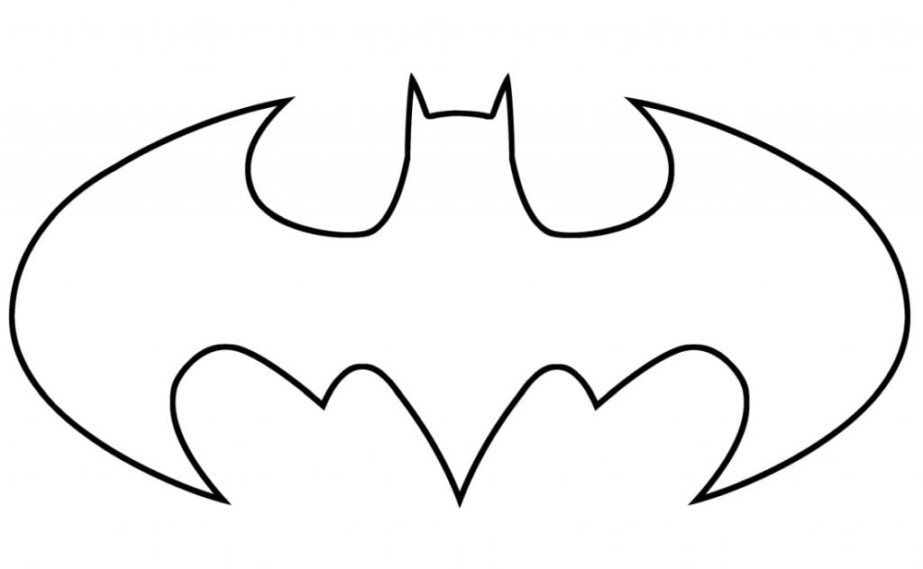 Batmano simbolis spalvinti piešinys