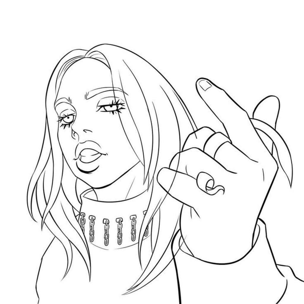 Billie Eilish målarbilder billie eilish