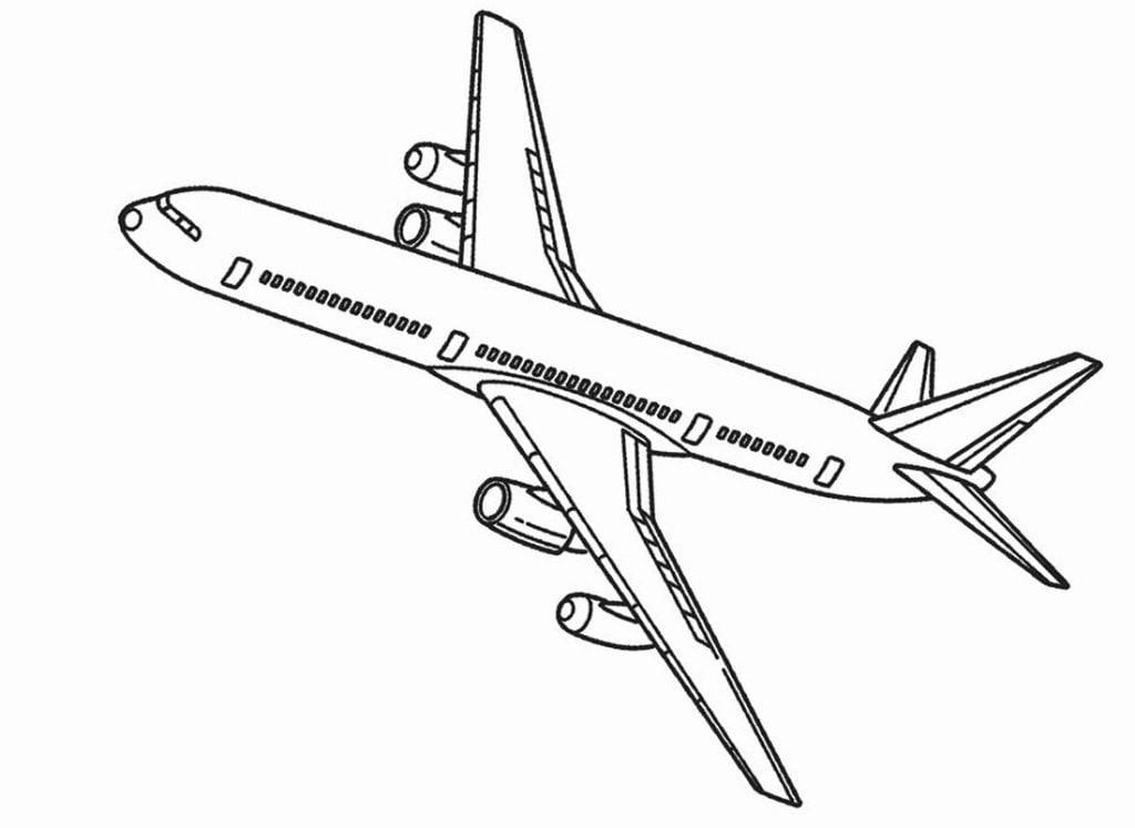색칠 공부을 위한 보잉 비행기