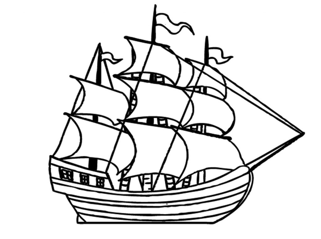 Segelschiff Ausmalbilder