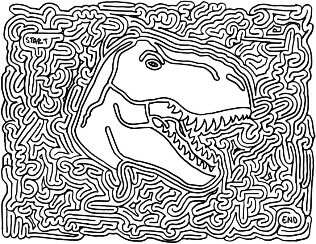 Dinozauro sunkus labirintas