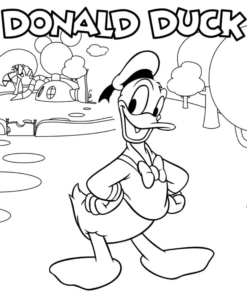 Donald duck spalvinti coloring