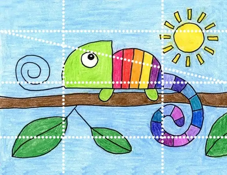 パズル、トカゲの絵