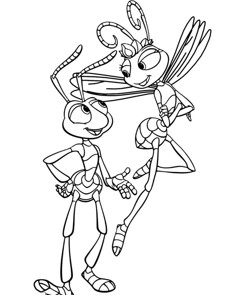 Två myror ritning