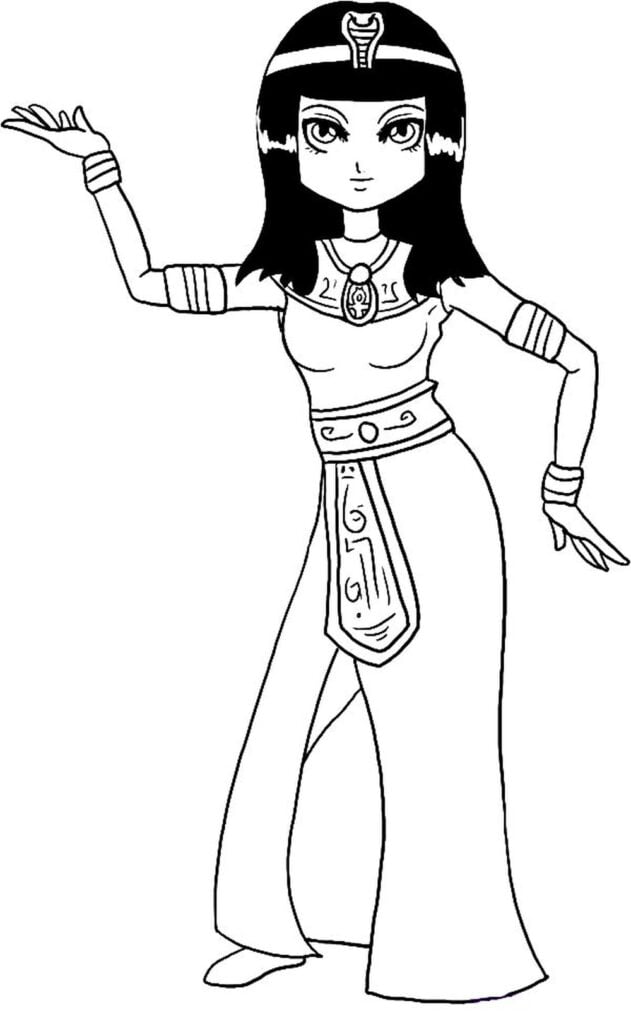 Єгиптянка для розмальовки