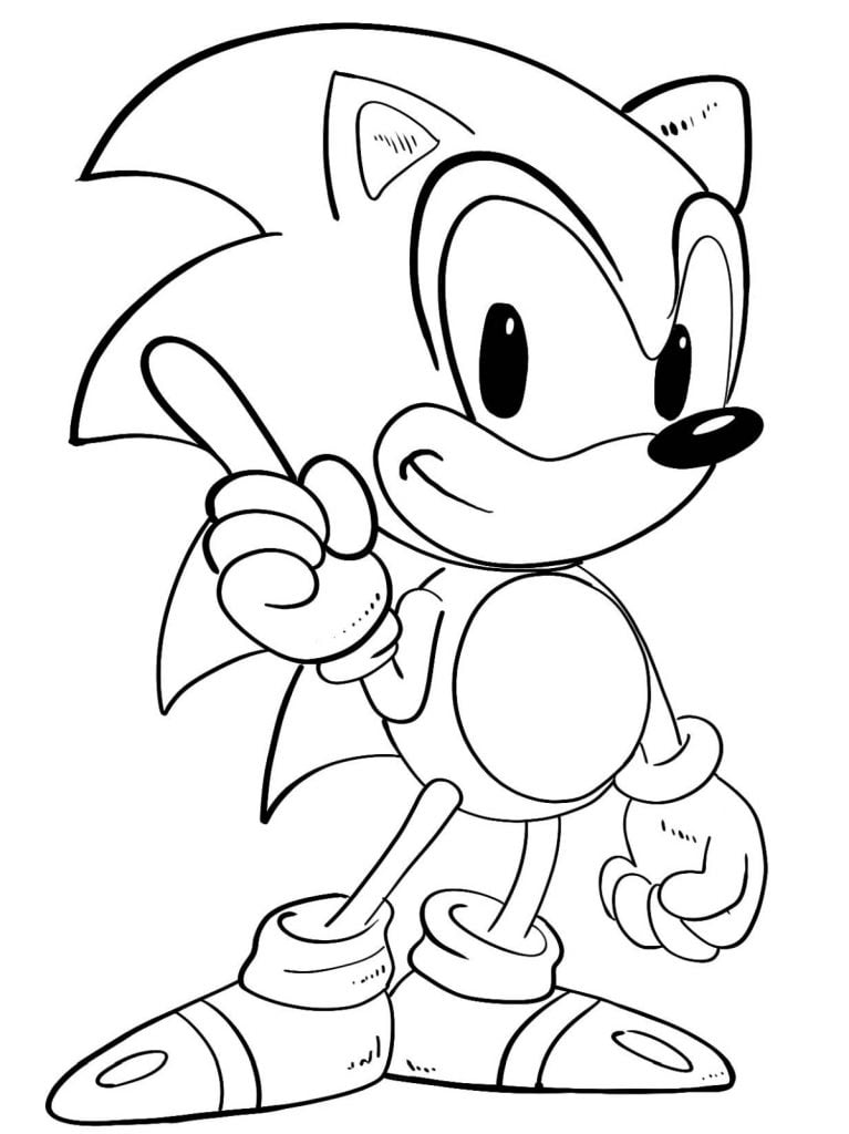 Hedgehog Sonic sa kolor