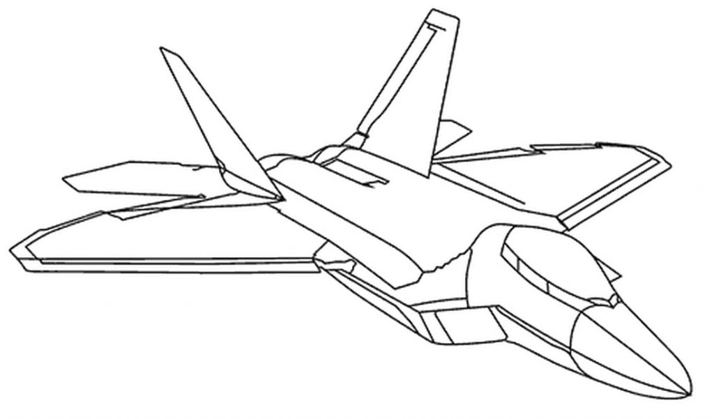 F22-jager kleurplaten