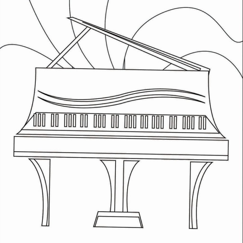 Piano để tô màu