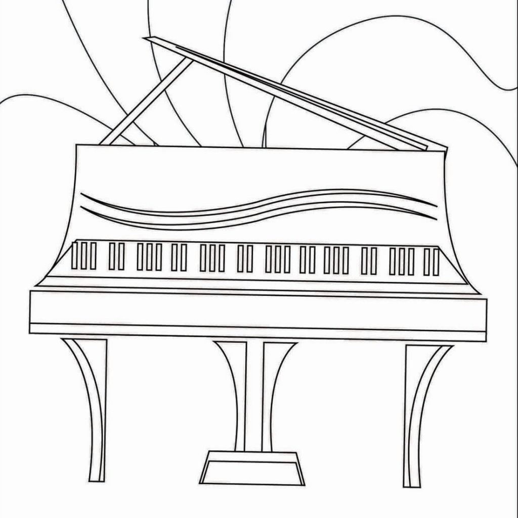 Pianoforte da colorare