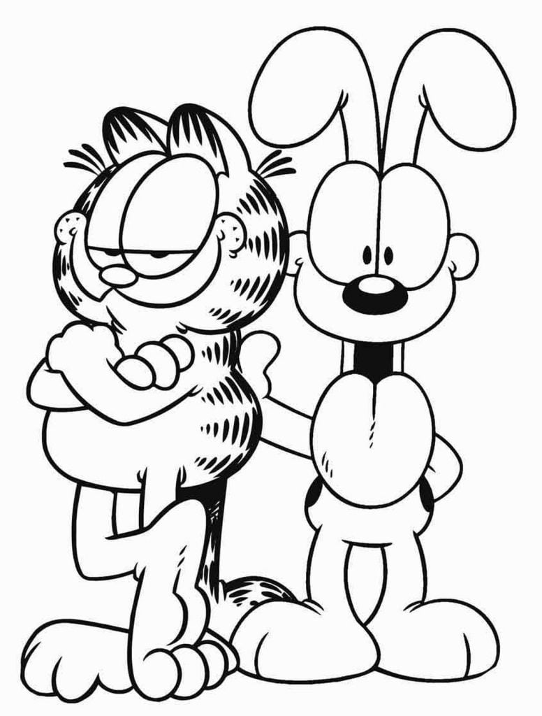 Garfield et Ulysse coloriage