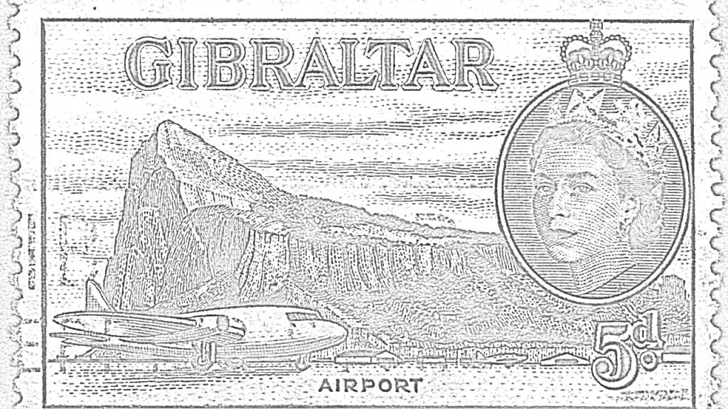 Gibraltar 5 pašto ženklas