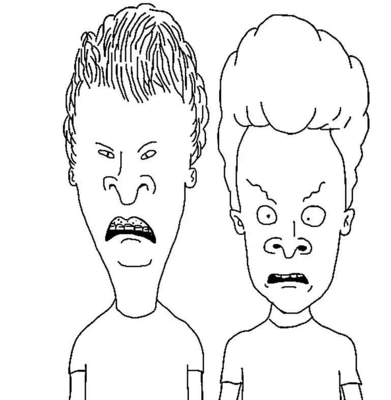 Beavis Ausmalbilder 💪🏽 Beavis und Butthead Ausmalbilder