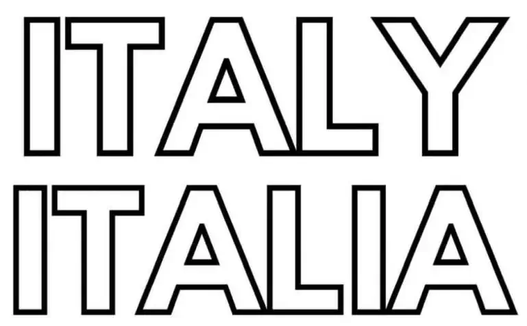 Italialainen sana värityskuvat varten