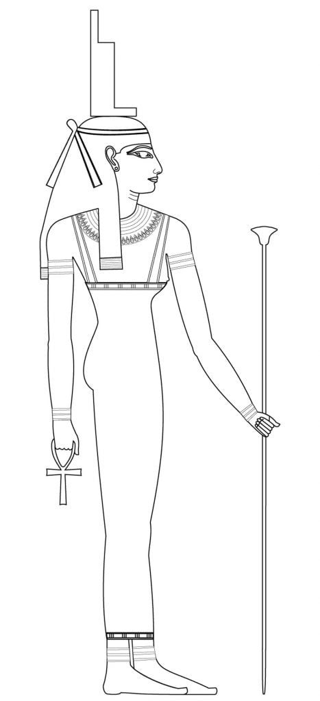 Izidė - Egipto derlingumo, vandens, vėjo, motinystės deivė