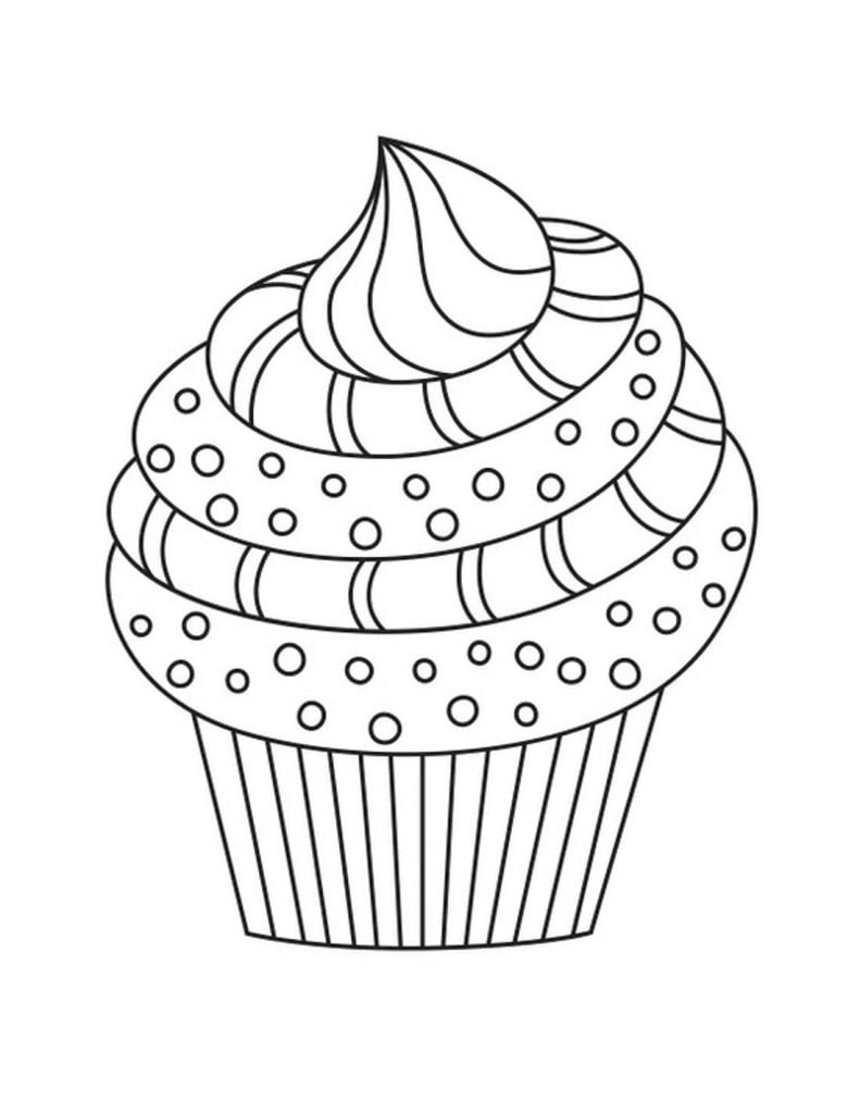 Cupcake, cupcake para colorir