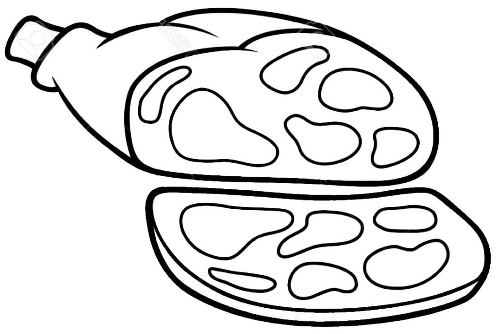 Jambon de porc coloriage