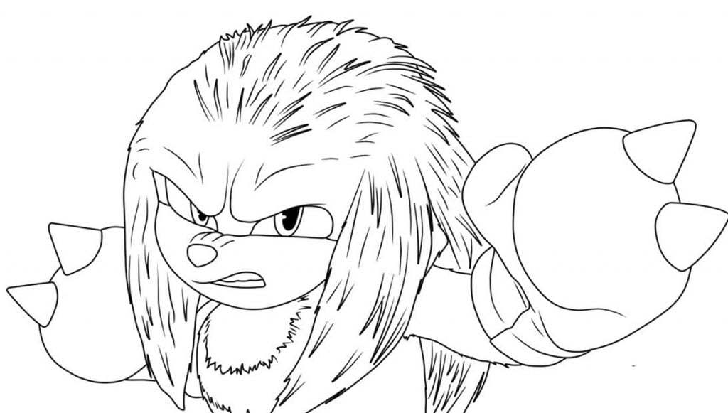 Knuckles coloriage