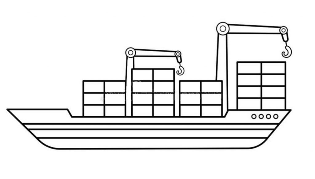 Container ship sa pagkukulay