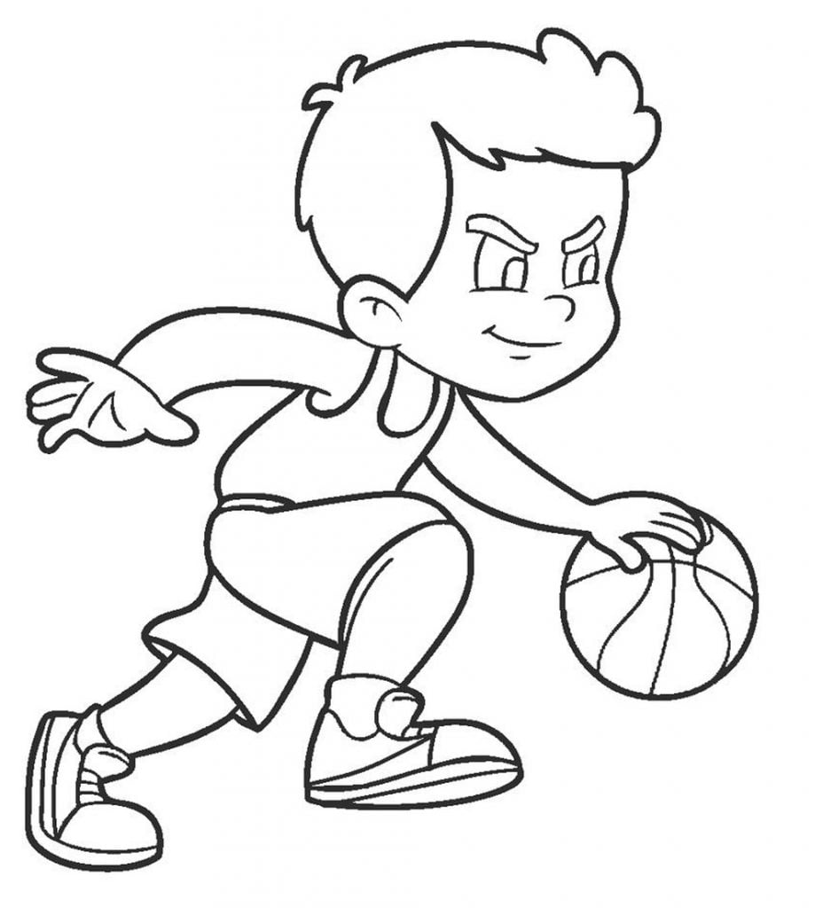 Giocatore di basket da colorare