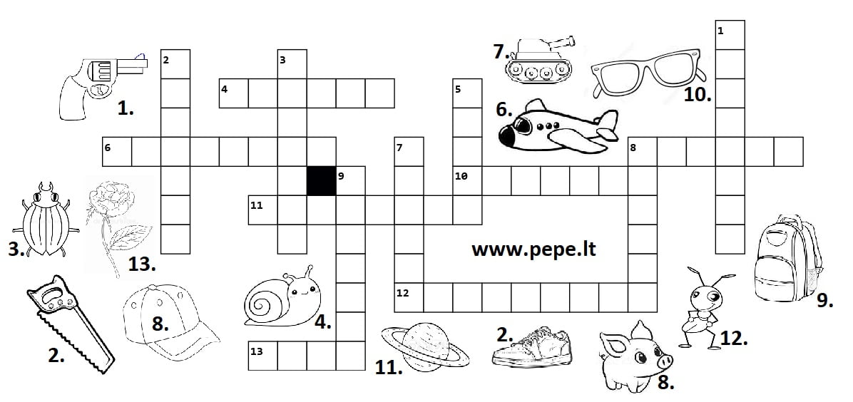 Cruciverba per bambini 🕸 - PEPE.LT