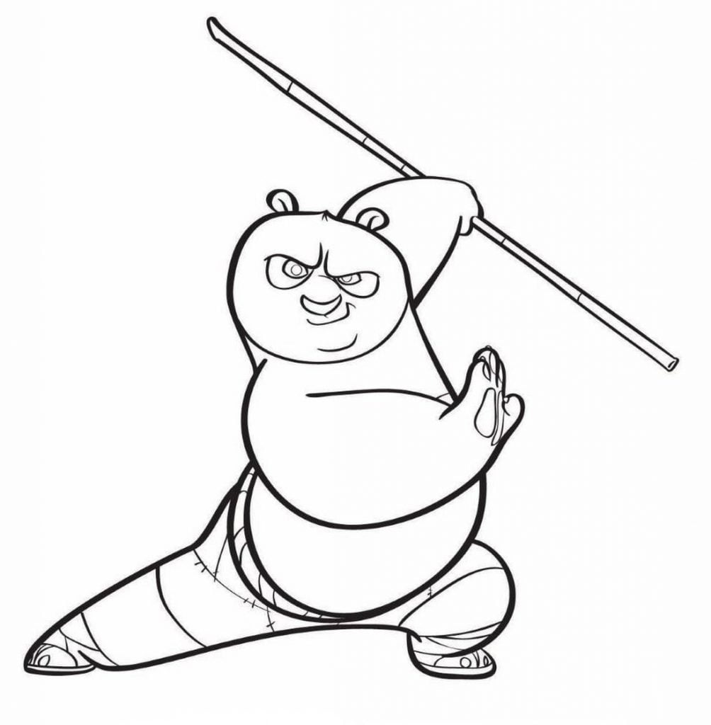 Kun fu panda untuk mewarnai