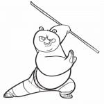 kung fu panda para colorear