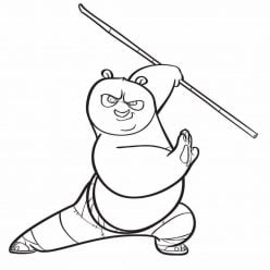 kung fu panda kolorowanki