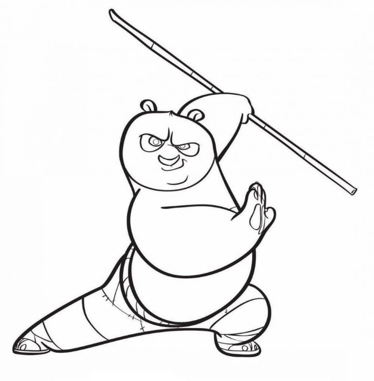 кунг-фу панда для розмальовки