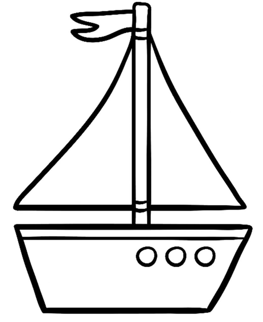 Ein Boot für Kinder Ausmalbilder
