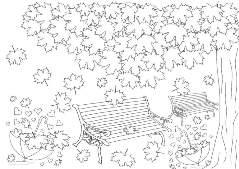 l'automne coloriage