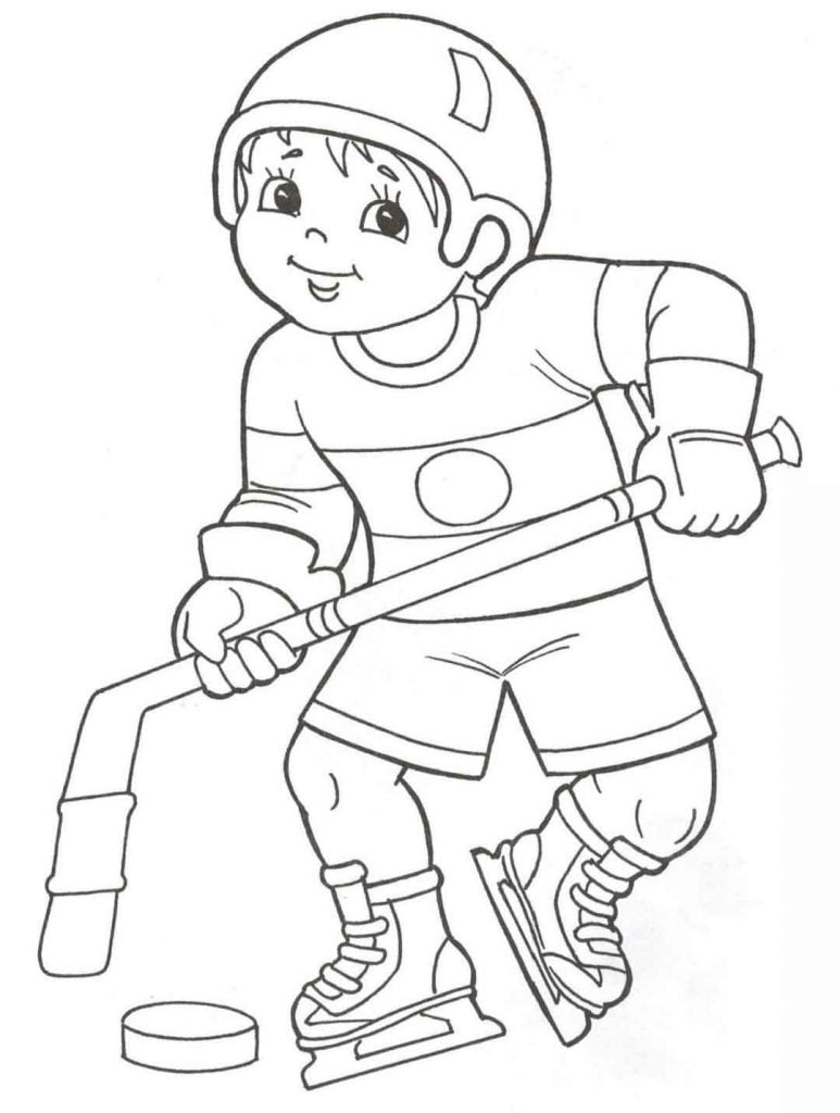 Hockey-balle coloriage