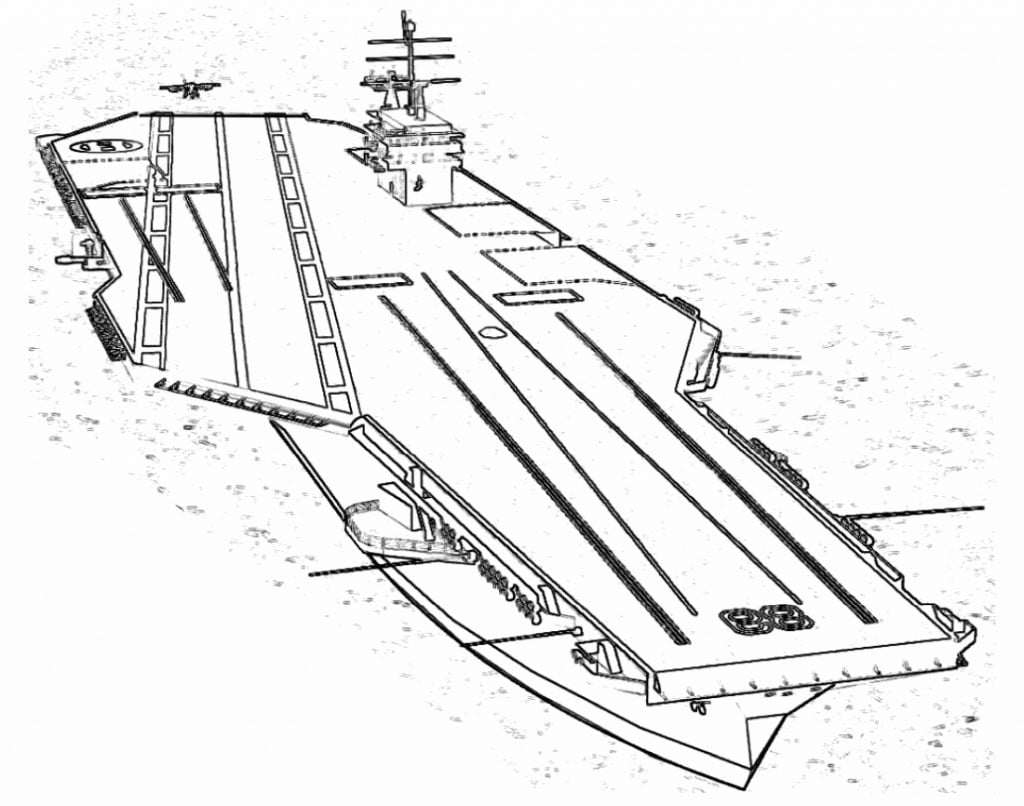 Portavion la culoare