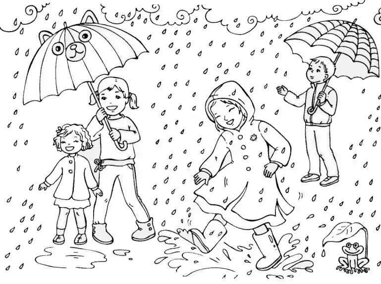 um den Regen zu färben