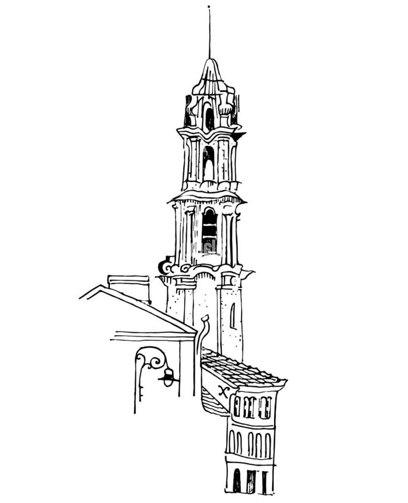 Église lituanienne coloriage