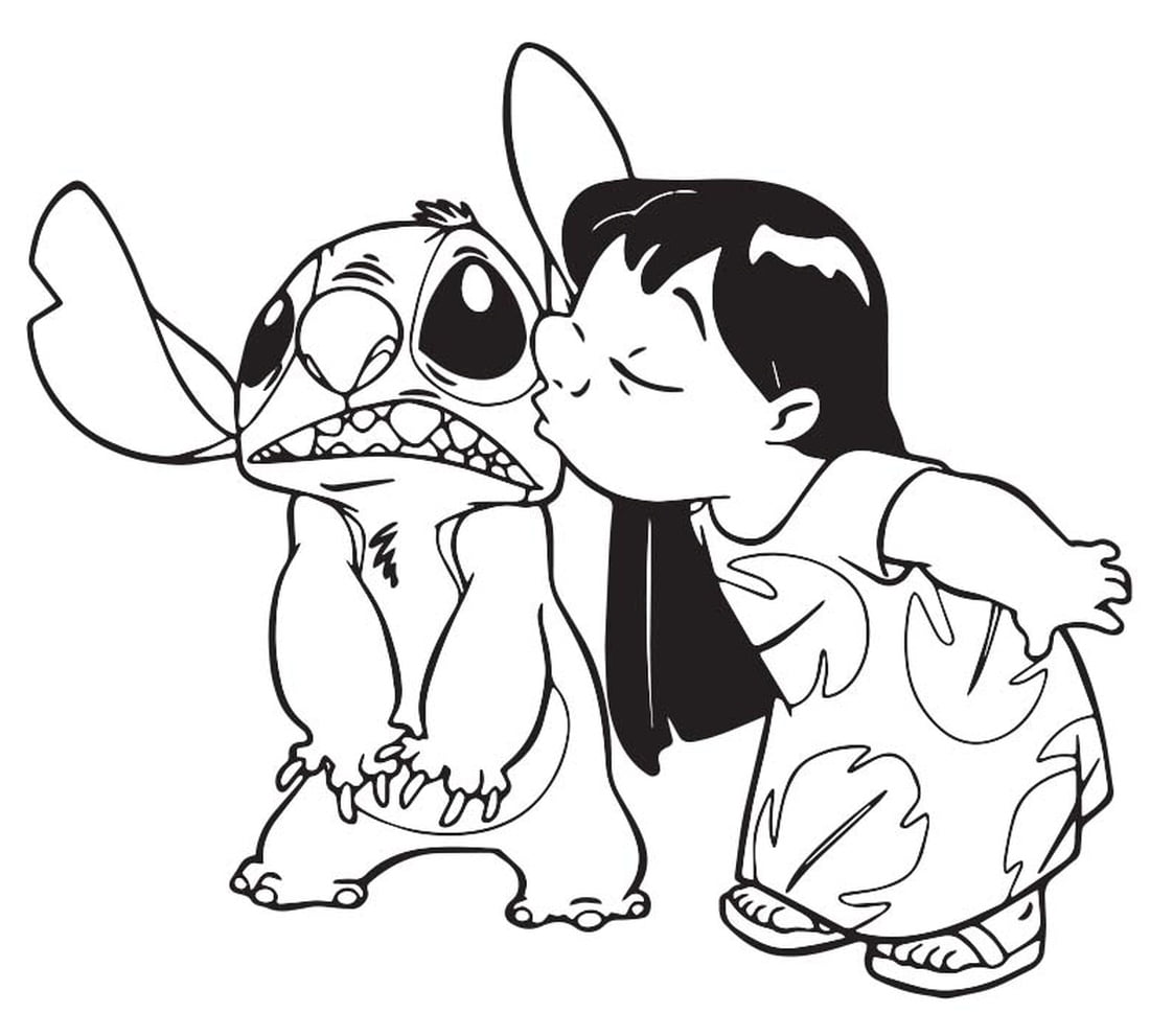Lilo und Stitch Ausmalbilder 👀 – PEPE.LT