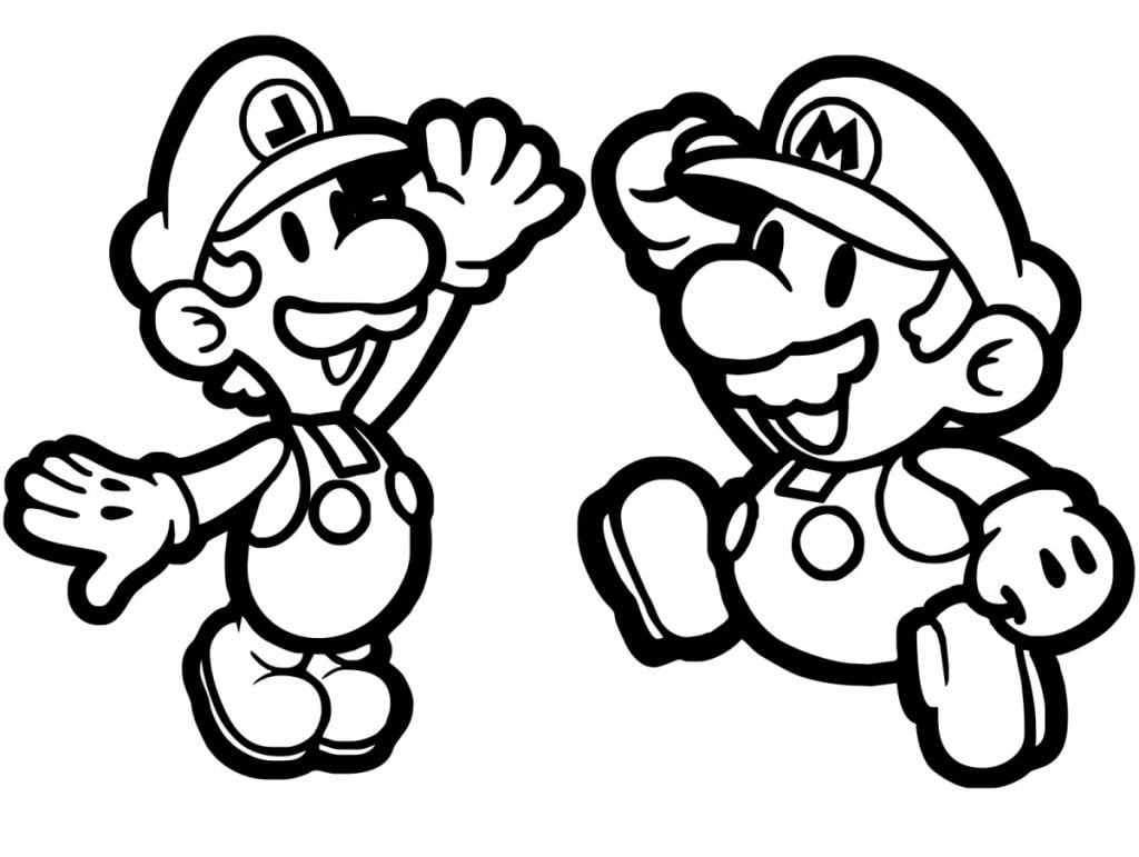 Mario ir Luigi spalvinti
