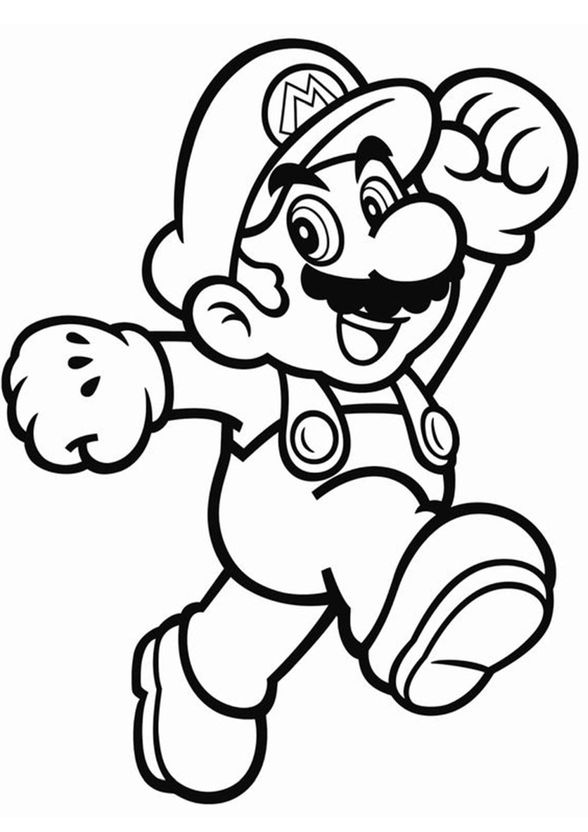 Mario para colorear 🍘 