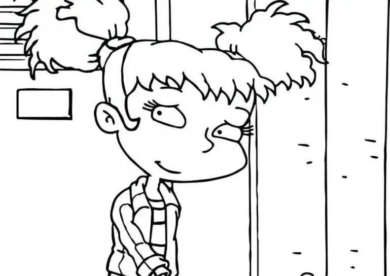dibujo de niña astuta