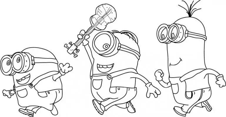 Minions для розмальовки