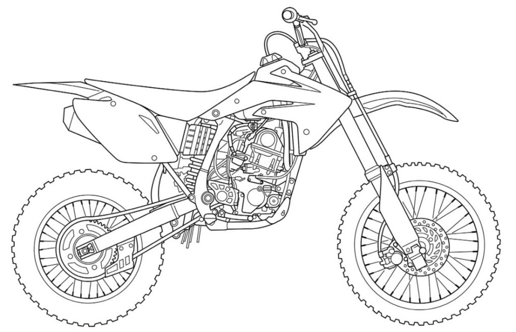 Motocross coloriage