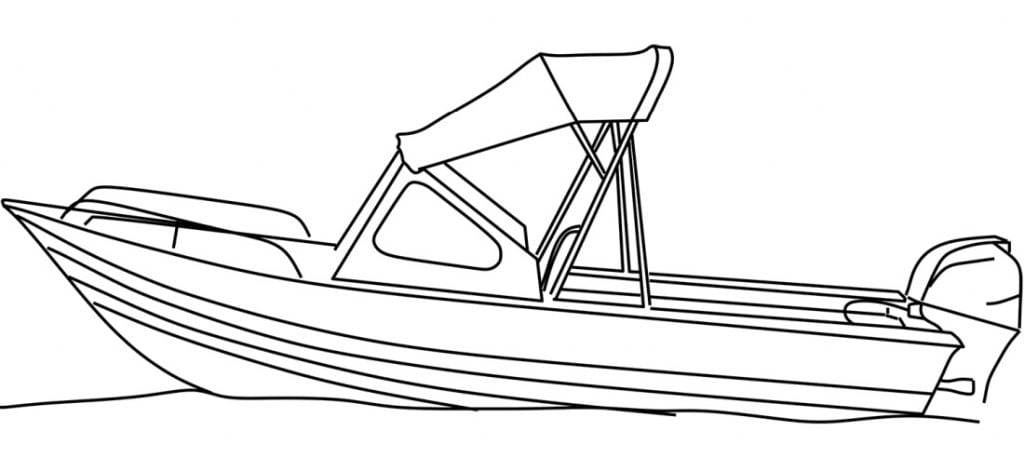 Motorni čoln pobarvanka
